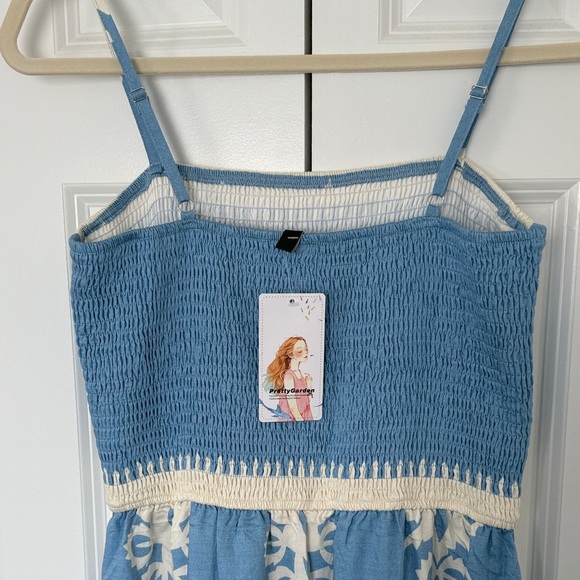 Elegant Blue and White Maxi Dress by Pretty Garden NWT - Picture 7 of 8